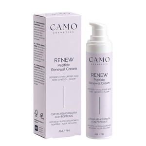 CAMO RENEW Peptide Renewal Cream – Crema Facial con Péptidos y Ácido Hialurónico AM/PM 50 ml