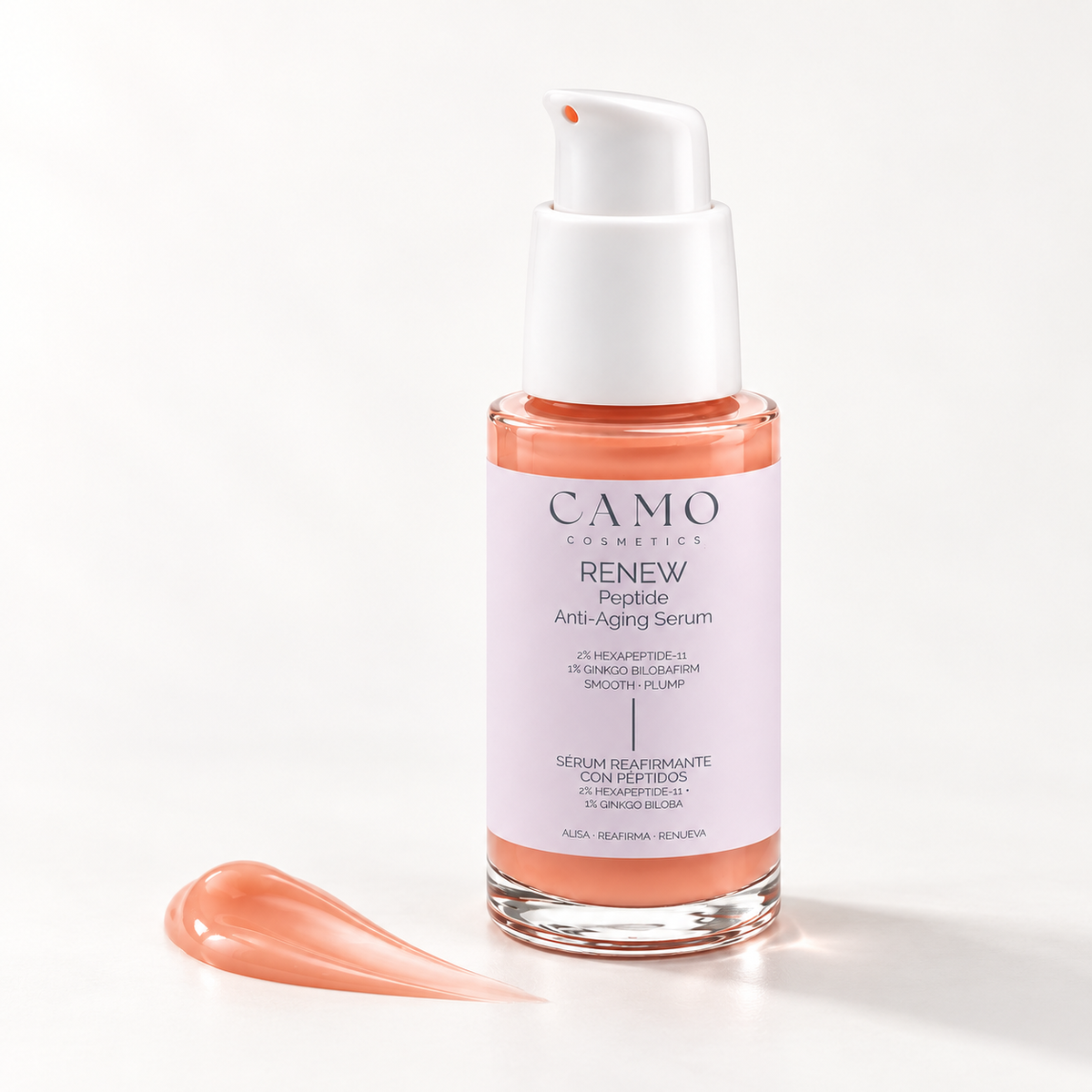 CAMO RENEW – Pack Antiedad con Péptidos: Sérum, Contorno de Ojos y Crema Facial AM/PM - Detalle 8