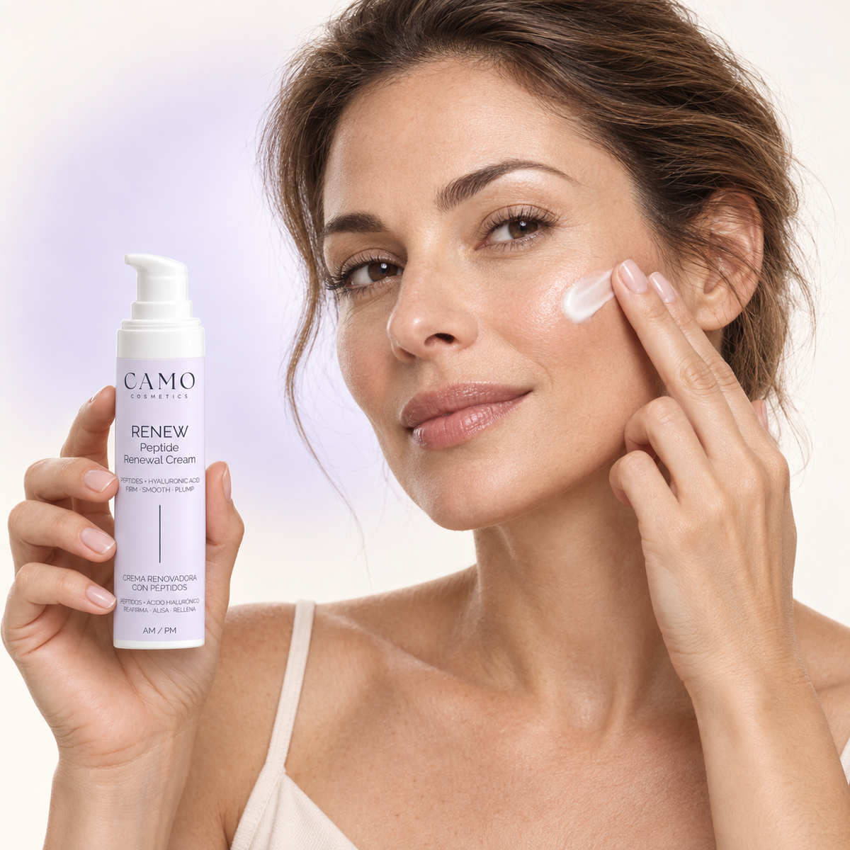 CAMO RENEW Peptide Renewal Cream – Crema Facial con Péptidos y Ácido Hialurónico AM/PM 50 ml - Detalle 3