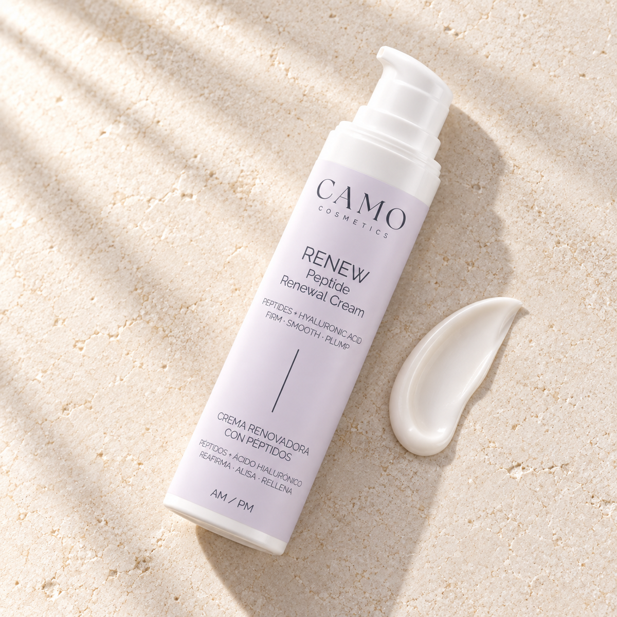 CAMO RENEW Peptide Renewal Cream – Crema Facial con Péptidos y Ácido Hialurónico AM/PM 50 ml - Detalle 4