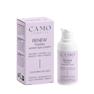 CAMO RENEW Peptide Renew Eye Cream – Contorno de Ojos con Péptidos, Vitamina C y E 15 ml