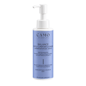 CAMO BALANCE · Limpiador facial suave para piel con tendencia acneica y con extractos botanicos 98% ingredientes naturales 140ml