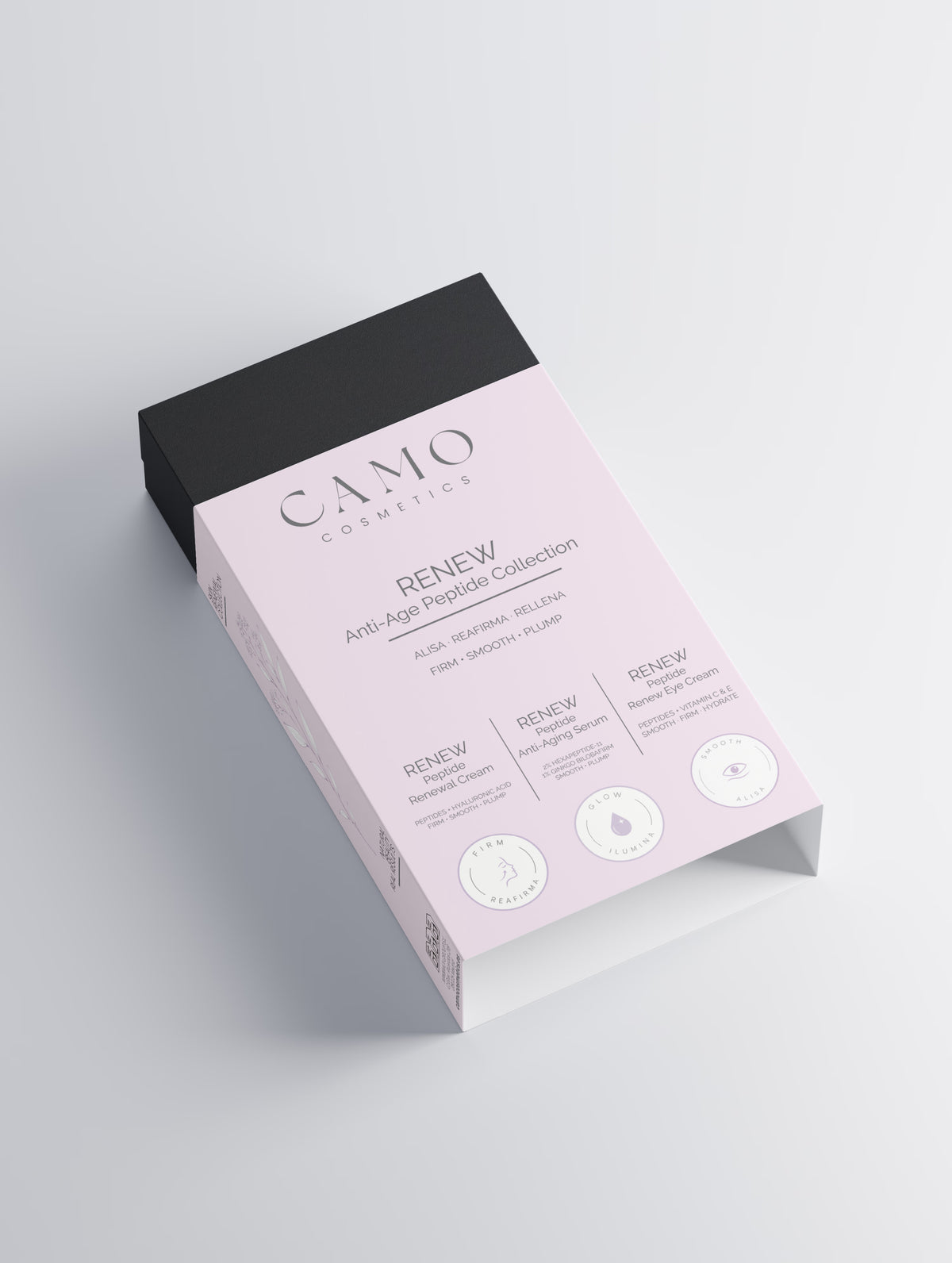 CAMO RENEW – Pack Antiedad con Péptidos: Sérum, Contorno de Ojos y Crema Facial AM/PM - Detalle 2