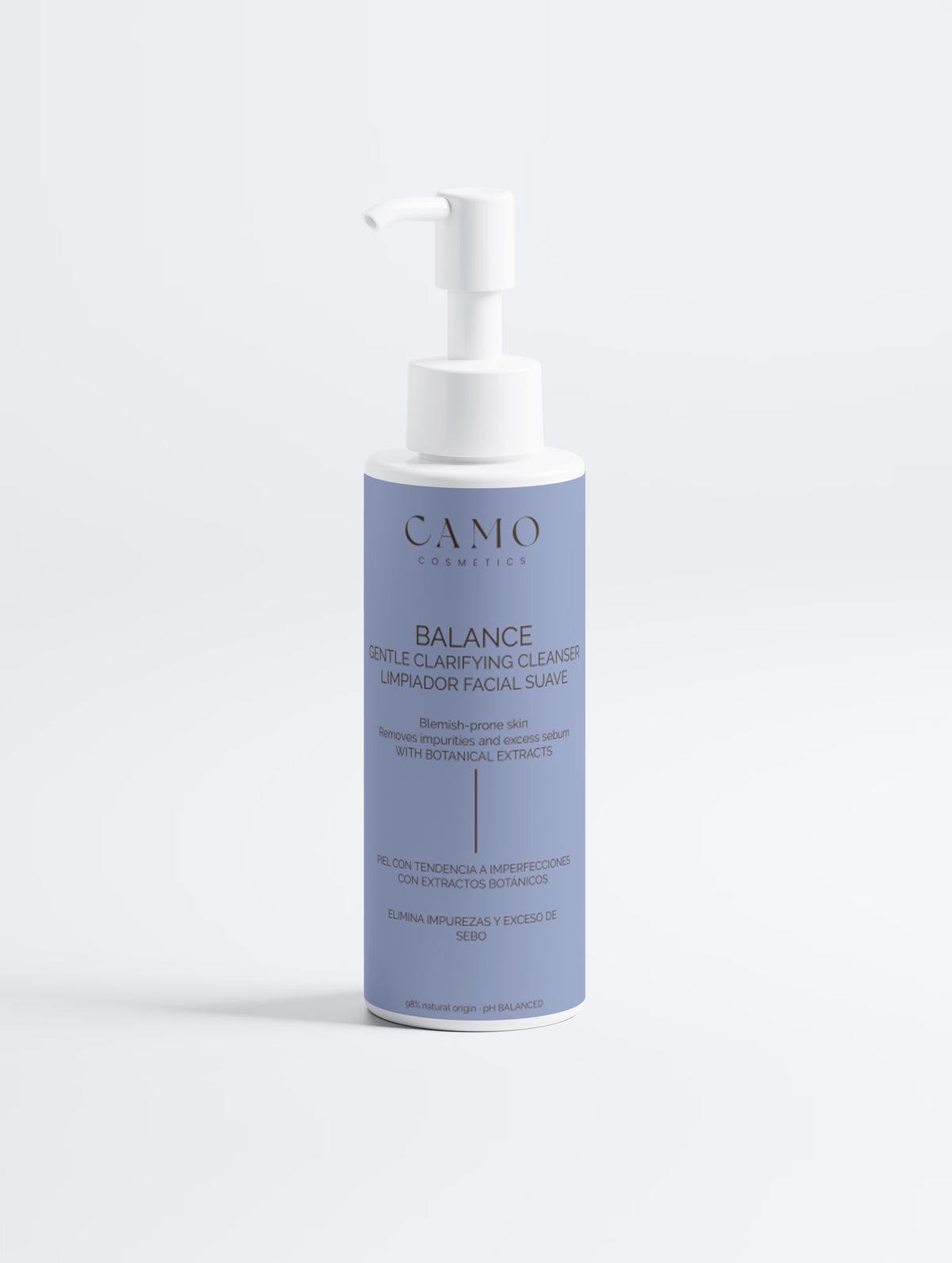 CAMO BALANCE · Limpiador facial suave para piel con tendencia acneica y con extractos botanicos 98% ingredientes naturales 140ml - Detalle 5