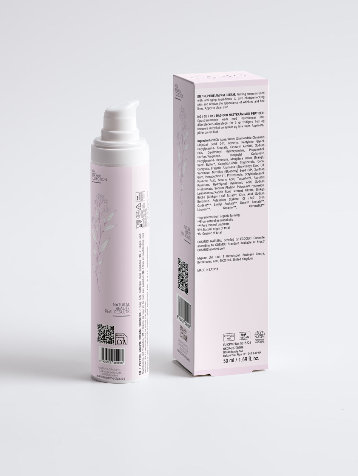 CAMO RENEW Crema Renovadora con Péptidos – Crema Facial con Péptidos y Ácido Hialurónico AM/PM 50 ml - Detalle 5